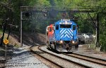 CITX SD40-2 3157 - CP 6214, with eastbound K674 passing under the ex-B&O CPLs mp W134, Sideling Hill, West Virginia. May 7, 2011. 